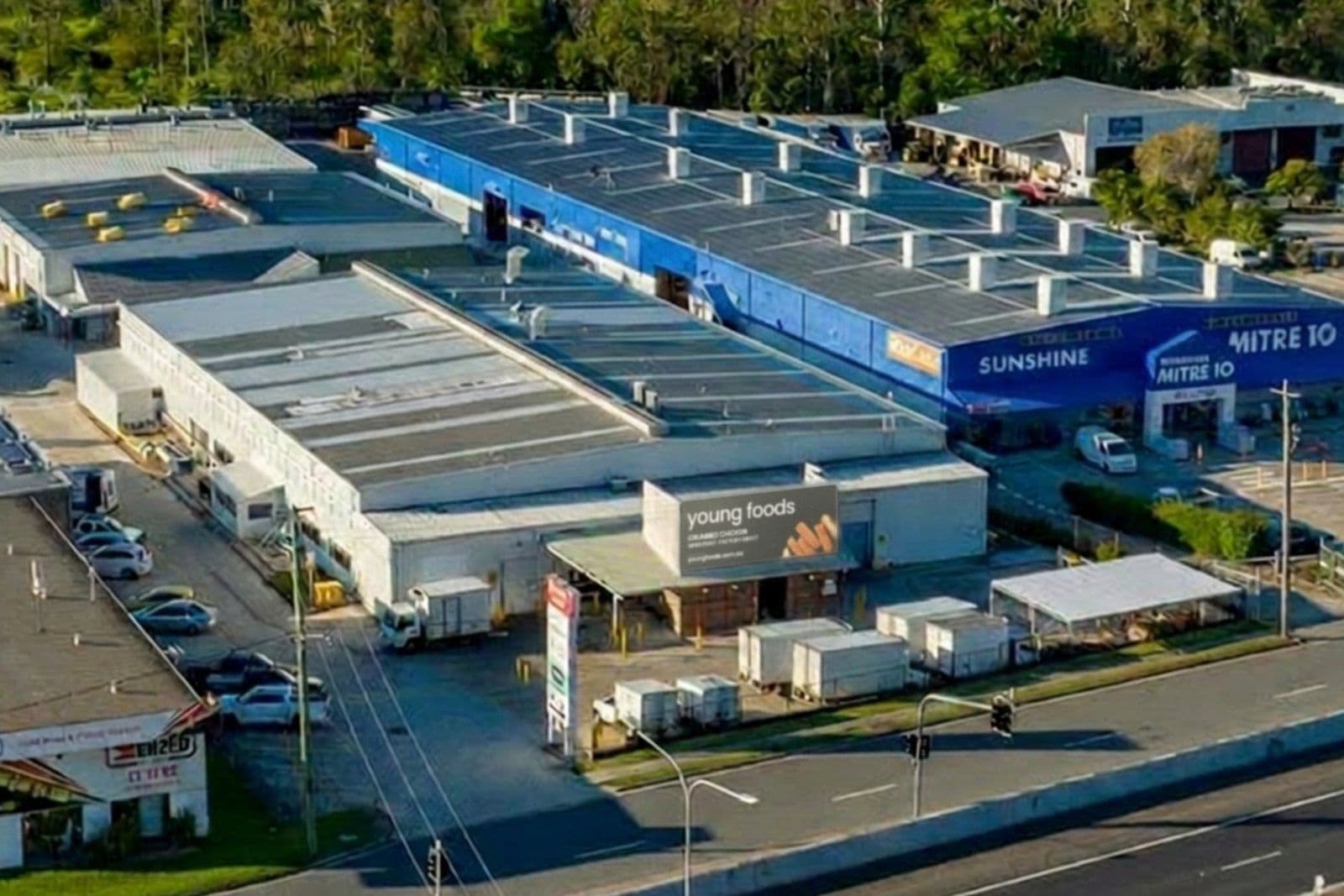 Vista aérea de las instalaciones de Young Foods en Kunda Park